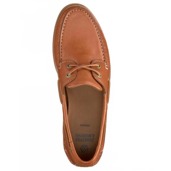 NEW JOHNSTON & MURPHY men\'s monaco loafer in tan italian calfskin